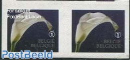 Belgium 2013 Mourning Stamps, Pair S-a, Mint NH, Nature - Flowers & Plants - Nuovi