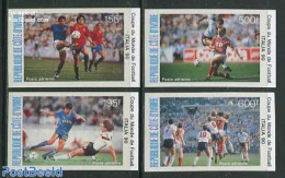 Ivory Coast 1990 Football Games 4v, Imperforated, Mint NH, Sport - Football - Unused Stamps
