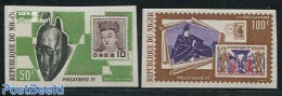 Niger 1971 Philatokyo 2v, Imperforated, Mint NH, Stamps On Stamps - Stamps On Stamps