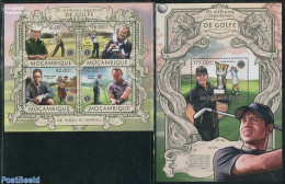 Mozambique 2013 Best Golfers 2 S/s, Mint NH, Sport - Golf - Sport (other And Mixed) - Golf