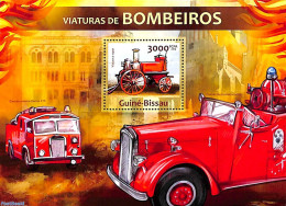 Guinea Bissau 2013 Fire Engines S/s, Mint NH, Transport - Automobiles - Fire Fighters & Prevention - Autos