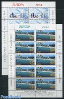 Bulgaria 2004 Europa 2 M/ss, Mint NH, History - Sport - Various - Europa (cept) - Skiing - Tourism - Ungebraucht