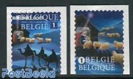 Belgium 2013 Christmas 2v S-a, Mint NH, Nature - Religion - Camels - Christmas - Unused Stamps