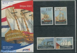 Netherlands Antilles 2001 Ships, Presenation Pack 156, Mint NH, Transport - Ships And Boats - Ships