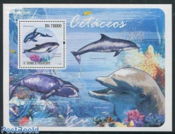 Sao Tome/Principe 2009 Whales S/s, Mint NH, Nature - Sea Mammals - Sao Tome Et Principe