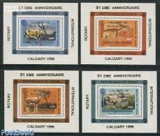 Chad 1996 Rotary Congress Calgary 4 S/s, Mint NH, Nature - Various - Animals (others & Mixed) - Rotary - Other & Unclassified