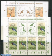 Romania 1999 Europa Parks 2 M/s, Mint NH, History - Nature - Europa (cept) - Birds - Ducks - National Parks - Storks - Unused Stamps