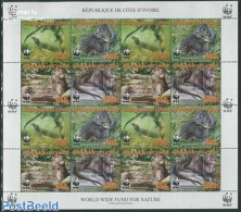 Ivory Coast 2005 WWF, 4v Maculicollis As Text M/s, Mint NH, Nature - Animals (others & Mixed) - World Wildlife Fund (W.. - Ungebraucht