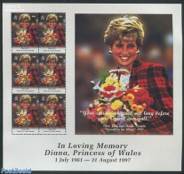 Turks And Caicos Islands 1997 Death Of Diana M/s, Mint NH, History - Nature - Charles & Diana - Kings & Queens (Royalt.. - Familles Royales