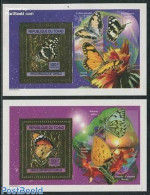 Chad 2012 Butterflies, Gold 2 S/s, Mint NH, Nature - Butterflies - Other & Unclassified