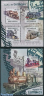 Mozambique 2013 Model Railways 2 S/s, Mint NH, Transport - Various - Railways - Toys & Children's Games - Eisenbahnen