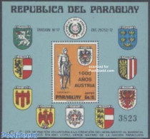 Paraguay 1976 1000 Years Austria S/s, Unused (hinged), History - Coat Of Arms - Paraguay
