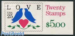 United States Of America 1990 Love Stamps Booklet, Mint NH, Stamp Booklets - Ongebruikt