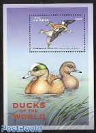 Gambia 2001 American Wigeon S/s, Mint NH, Nature - Birds - Ducks - Gambie (...-1964)