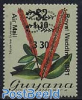 Guyana 1982 Overprint 1v (3.30 @ 1.10), Mint NH, Nature - Flowers & Plants - Guyane (1966-...)