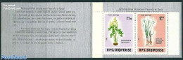 Albania 1986 Flowers Booklet With Booklet Text On Silver Instead Of White (variation), Mint NH, Nature - Various - Flo.. - Unclassified