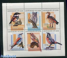 Mali 2000 Birds 6v M/s, Mint NH, Nature - Birds - Birds Of Prey - Owls - Mali (1959-...)