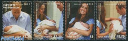 Papua New Guinea 2013 Royal Baby 4v, Mint NH, History - Kings & Queens (Royalty) - Familles Royales