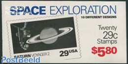United States Of America 1991 Space Exploration Booklet, Mint NH, Science - Transport - Astronomy - Stamp Booklets - S.. - Neufs