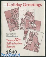 United States Of America 1996 Christmas Booklet S-a, Mint NH, Religion - Christmas - Stamp Booklets - Ungebraucht