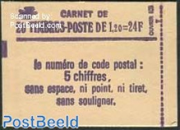 France 1979 Definitives Booklet, Sabine Green, 20x1.20, Brilliant Gum, Mint NH, Stamp Booklets - Ungebraucht