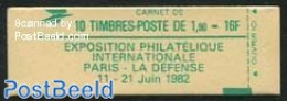 France 1981 Definitives Booklet 10x1.60, Philexfrance, Conf. 9, Mint NH, Stamp Booklets - Ungebraucht