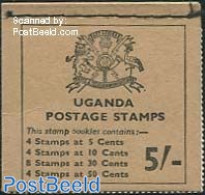 Uganda 1970 Flowers Booklet, Mint NH, Nature - Flowers & Plants - Stamp Booklets - Unclassified