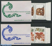 Thailand 1981 Handicrafts 2 Booklets, Mint NH, Nature - Elephants - Stamp Booklets - Art - Handicrafts - Unclassified