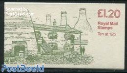 Great Britain 1980 Definitives Booklet, Bottle Kilns Gladstone, Selvedge At Right, Mint NH, Stamp Booklets - Ongebruikt