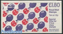 Great Britain 1988 Definitives Booklet, Balloons, Selvedge At Left, Mint NH, Stamp Booklets - Neufs