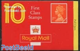 Great Britain 1990 Definitives Booklet, 10x1st, Walsall, Freepost Newcastle Inside, Mint NH, Stamp Booklets - Ongebruikt