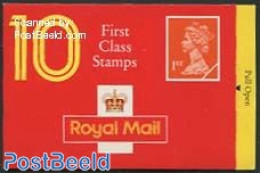 Great Britain 1990 Definitives Booklet, 10x1st, Questa, Freepost London Inside, Mint NH, Stamp Booklets - Ongebruikt