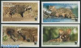 Central Africa 2007 WWF, Civette 4v, Imperforated, Mint NH, Nature - Cat Family - World Wildlife Fund (WWF) - Centraal-Afrikaanse Republiek