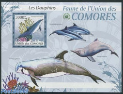 Comoros 2009 Dolphins S/s, Mint NH, Nature - Sea Mammals - Comoros