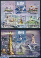 Guinea Bissau 2013 Lighthouses 2 S/s, Mint NH, Nature - Various - Birds - Lighthouses & Safety At Sea - Phares