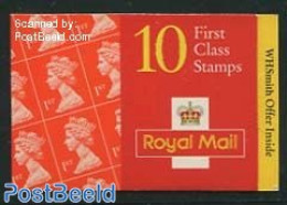 Great Britain 1996 Definitives Booklet, 10x1st, Walsall, W.H Smith Offer Inside, Mint NH, Stamp Booklets - Sonstige & Ohne Zuordnung