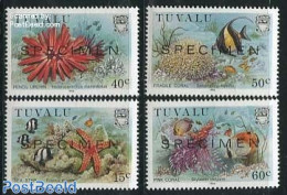 Tuvalu 1986 Marine Life 4v, SPECIMEN, Mint NH, Nature - Fish - Shells & Crustaceans - Fishes