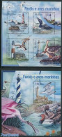 Mozambique 2013 Lighthouses & Birds 2 S/s, Mint NH, Nature - Various - Birds - Ducks - Lighthouses & Safety At Sea - Phares