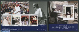 Saint Kitts/Nevis 2013 Election Of Pope Francis 2 S/s, Mint NH, Religion - Pope - Religion - Pausen