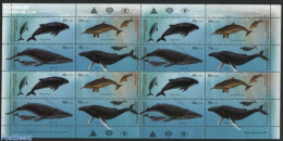 Argentina 2001 Sea Mammals 4x4v M/s, Mint NH, Nature - Sea Mammals - Unused Stamps