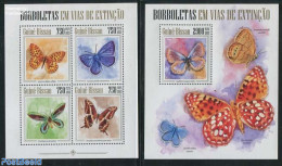 Guinea Bissau 2013 Butterflies 2 S/s, Mint NH, Nature - Butterflies - Guinée-Bissau