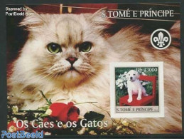 Sao Tome/Principe 2000 Dogs S/s, Imperforated, Mint NH, Nature - Dogs - Sao Tome And Principe