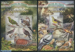 Niger 2013 Pigeons 2 S/s, Mint NH, Nature - Birds - Niger (1960-...)