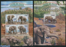 Niger 2013 Elephants 2 S/s, Mint NH, Nature - Animals (others & Mixed) - Elephants - Niger (1960-...)