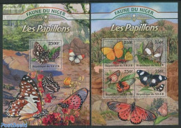 Niger 2013 Butterflies 2 S/s, Mint NH, Nature - Butterflies - Niger (1960-...)