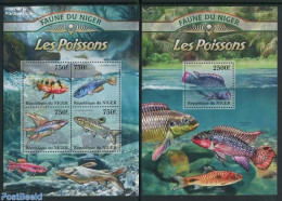 Niger 2013 Fish 2 S/s, Mint NH, Nature - Fish - Fishes