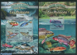 Niger 2013 Fish 2 S/s, Mint NH, Nature - Fish - Poissons