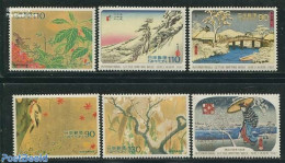 Japan 1997 Int. Letter Week 6v, Mint NH, Nature - Birds - Art - Bridges And Tunnels - Paintings - Neufs