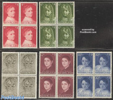 Netherlands 1957 Child Welfare 5v, Blocks Of 4 [+], Mint NH - Unused Stamps