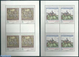 Czechoslovkia 1976 Praha Burg 2 M/ss, Mint NH, Art - Castles & Fortifications - Other & Unclassified